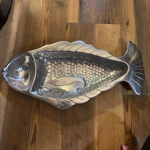 Pewter Fish serving tray
